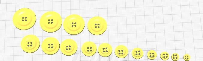 cloth buttons different sizes buttons clothes different sizes shirts dresses  3d print model - Mito3D