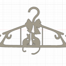 clothes hangers cat love 3d print model - Mito3D
