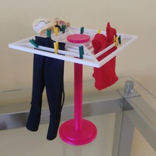Wäscheleine doll house Spiel Puppen doolhouse - Spielzeug Trockner Möbel 3d print model - Mito3D
