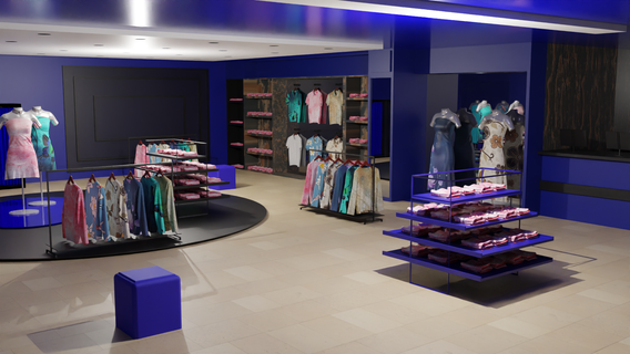 clothing store interior  3d print model - Mito3D