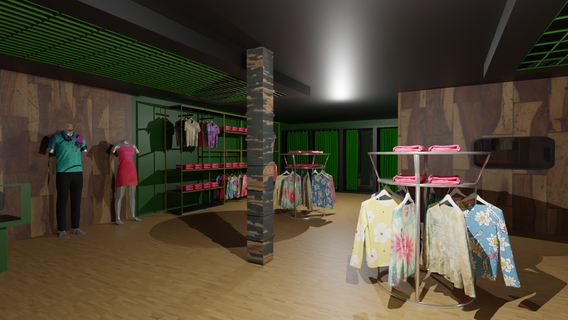 clothing store interior  3d print model - Mito3D