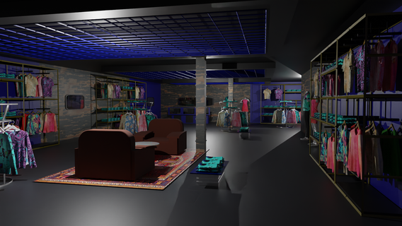 clothing store interior 3d print model - Mito3D