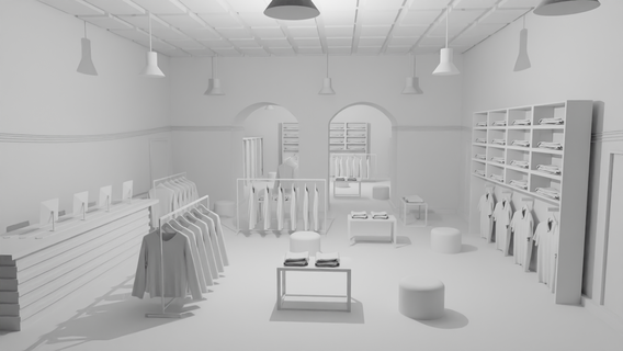 ropa Tienda interior 3d print model - Mito3D