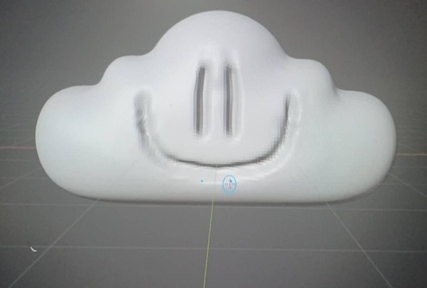 cloud keychain toy art 3d print model - Mito3D