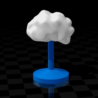 cloud +stand Game tabletop game stand 3d print model - Mito3D