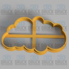 nuage - cloud à l'emporte-pièce la maison le cookie cutter biscuit chérie 3d print model - Mito3D