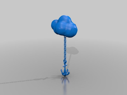 nube ancla esculturas 3d print model - Mito3D