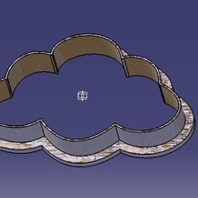 nube Galleta cortador cocina lluvia galleta 3d print model - Mito3D