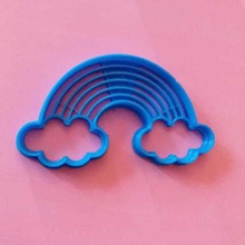cloud rainbow cookies cutter home mrs 3d print model - Mito3D
