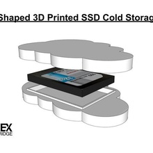 cloud shaped 3d printed ssd cold storage case gadget tech data 3d print model - Mito3D