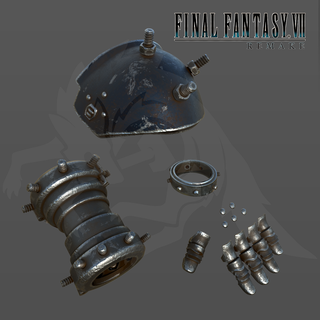 Wolke Streit Rüstung einstellen Cosplay Finale Fantasie vii 3d Modell artikuliert Finger 3d print model - Mito3D