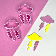 clouds lightning polymer clay cutter 3d print model - Mito3D