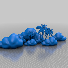 nubes palmas art 3d print model - Mito3D