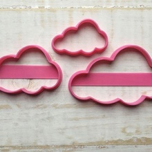 clouds cookies cookie cutter desing 3d clay cloud forms 3d print model - Mito3D