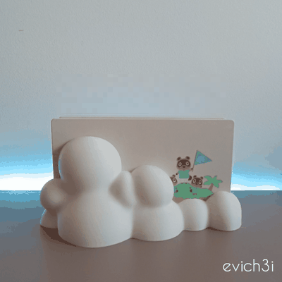 bulutlu rıhtım nintendo değiştirmek dekorasyon kurmak oyunlar sıra joycon yumuşak bulutlar japonca estetik 3d print model - Mito3D
