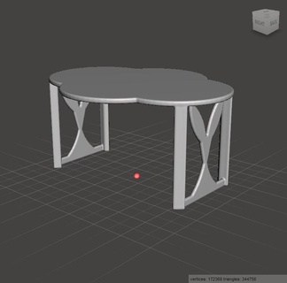 cloudy table decor use mini object statue shelf stl 3d solid model interior art house 3d print model - Mito3D