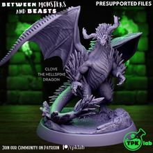 clove hellspike dragon game ttrpg rpg tabletop miniature miniatures d&d dnd dungeons dragons fantasy huge 3d print model - Mito3D