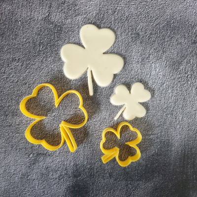 clover cookie cutter flower cutters fondant cookies flowers cake tools 3d print model - Mito3D