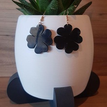 clover earrings jewelry lucky charm fashion 3d print model - Mito3D