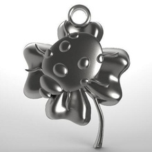 clover ladybug pendant jewelry keychain art 3d print model - Mito3D