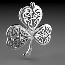 clover pendant jewelry jannie knot medieval luifer keychain keyring 3d print model - Mito3D