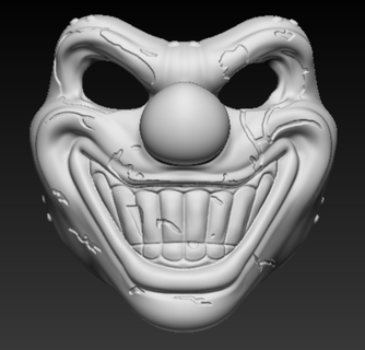 clown maschera dolce dente v2 3d print model - Mito3D