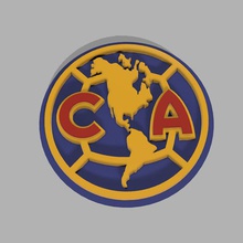 club america logo çeşitli kulübü Meksika Amerika futbol 3d print model - Mito3D