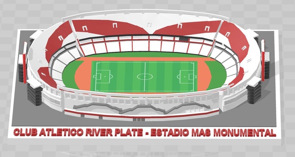 club Atlético río plato estadio mas monumental fútbol futebol argentina carpa 3d print model - Mito3D