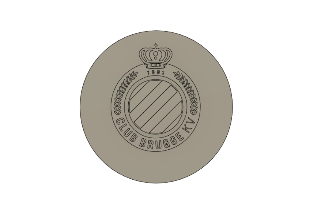 club Bruges logo distintivo calcio jpl jupiler pro lega decorazione uomo grotta sport emblema Belgio agricoltori FCB 3D print model - Mito3D