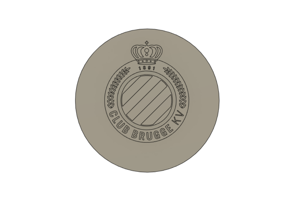 club Bruges logo badge Football football jpl jupiler pro ligue décoration homme grotte sport emblème Belgique foot agriculteurs FCB 3D print model - Mito3D