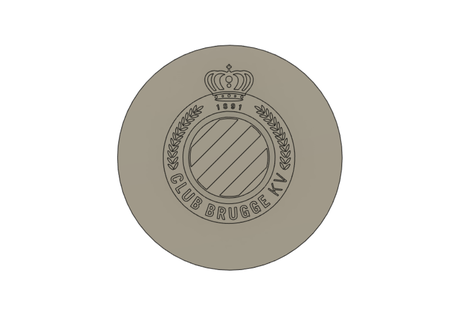 club brugge logo badge football soccer jpl jupiler pro league decoration man cave sport emblem belgium voetbal boeren fcb bruges 3d print model - Mito3D