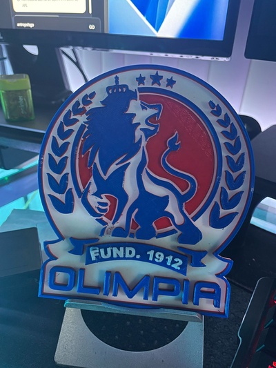 club deportivo olimpia honduras campeon logo 3d print model - Mito3D