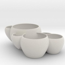 cluster fioriere casa vasi per fiori 3d print model - Mito3D