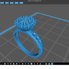 clúster de anillo joyería 3d print model - Mito3D
