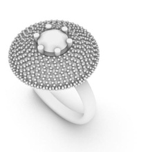 cluster jóias gemas anel 3d print model - Mito3D