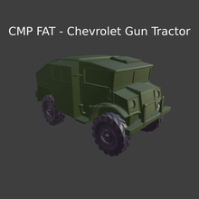cmp fat - chevrolet gun tractor game collectible model car rc hobby retro classic vintage diecast hot wheels 1 43 32 64 matchbox kit custom american military truck gmp chevy cgt field artillery war ii wwii canadian vehicle pattern slot 4x4 c-60l 3d print model - Mito3D