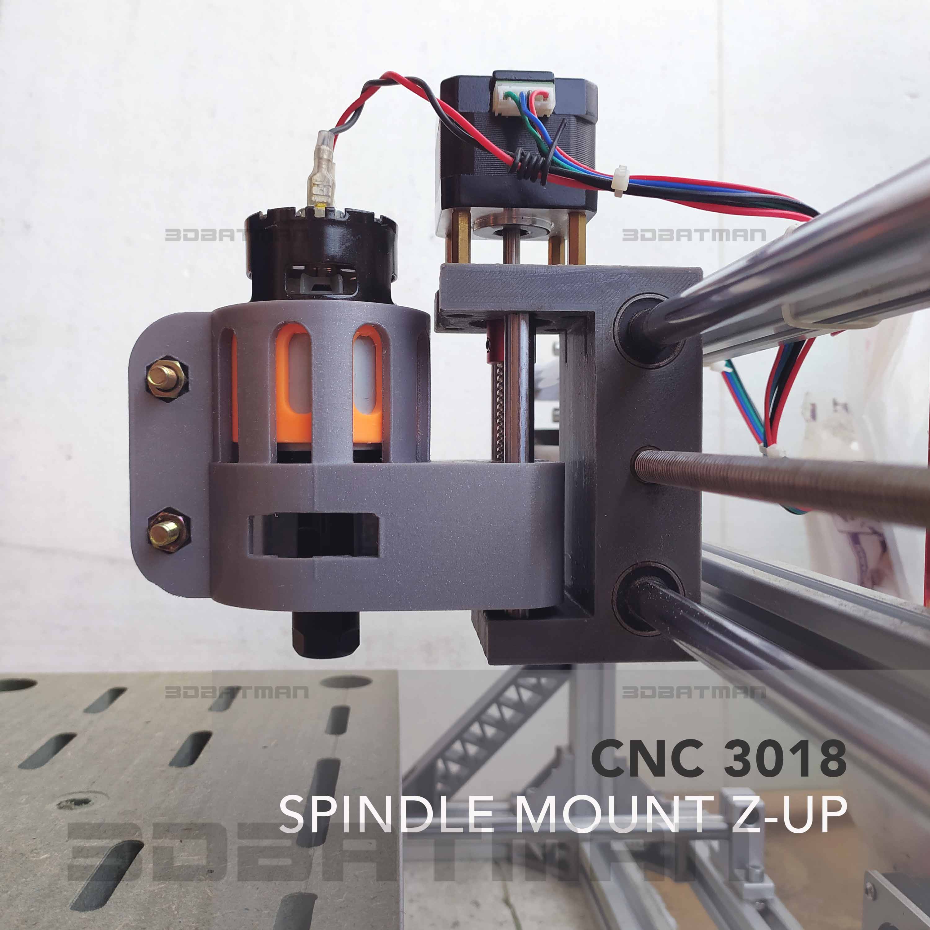 cnc 3018 z axis extendido huso montar genmitsu stl eje Z 3D print model - Mito3D