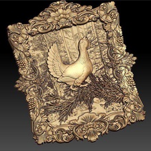 cnc frame pheasant bird hunting art 3d print model - Mito3D
