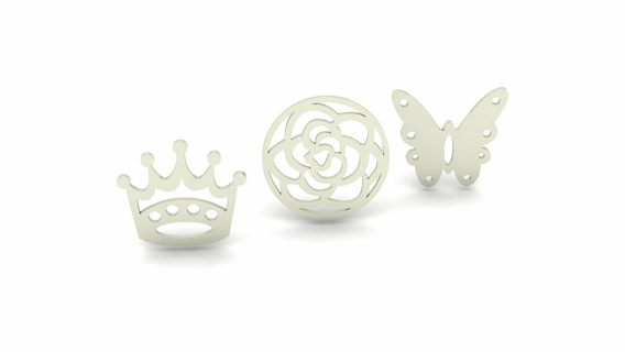 cnc laser taglio pacchetto gioielleria pendente collane oro argento gioiello lusso gemma bianca ciondoli 3d print model - Mito3D