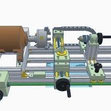 cnc torno sencillo impulsado Lavado máquina bldc motor molino pwm 3d print model - Mito3D