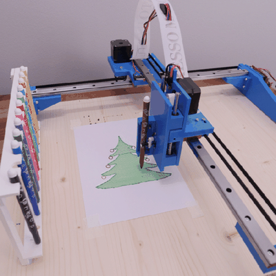 cnc dolma kalem plotter otomatik araç renk değişiklik çizim makine arduino kendin yap 3d print model - Mito3D