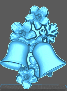 cnc relief holiday bells flowers Art 3d print model - Mito3D