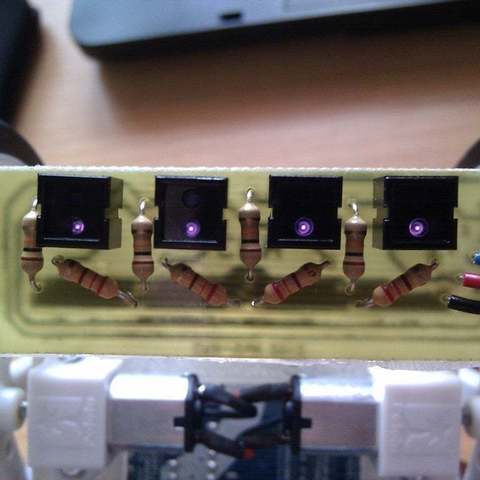 matriz de sensores cny70 printbots repositorio git la herramienta electrónica uam el escudo sensor robot printbot plástico valle pcb línea arduino 3D print model - Mito3D