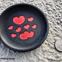coaster - hearts version1 home love valentine heart kitchen householditem household 3d print model - Mito3D