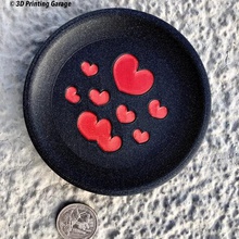coaster - hearts version2 home valentine love heart kitchen householditem household 3d print model - Mito3D