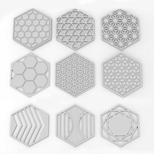 coaster - vol1 30pcs home design set hexagonal art interior architecture 3d print model - Mito3D