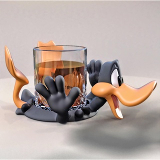 coaster -daffy duck home drinks glass decor table decoration daffy art 3d print model - Mito3D
