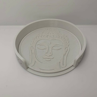 coaster buddha drink coasterholder zencoaster 3d print model - Mito3D