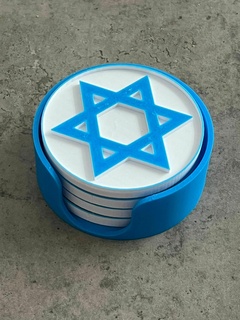 coaster cups - israel lives holder 3d print model - Mito3D