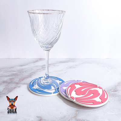 sottobicchiere fiore casa home decor decorazione bicchiere tazza 3d print model - Mito3D